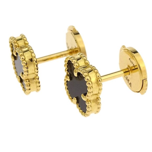 Van Cleef & Arpels Piercing Earrings Au750 Sweet Alhambra 512093 196366 - Picture 3 of 5